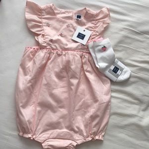NWT Janie & Jack Strawberry Romper w/ socks
